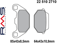 Klocki hamulcowe RMS 22 510 2710 (FA305, MCB712) - KYMCO Super 9, Super 8, Agility City, People, Maxxer, MXU
