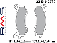 Klocki hamulcowe RMS 22 510 2780 (FA603, MCB833) - HONDA PCX