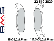 Klocki hamulcowe RMS 22 510 2820 (FA375, MCB759) - HONDA CBF, CBR; RIEJU RS2