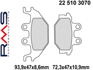 Klocki hamulcowe RMS 22 510 3070 (FA377, MCB760) - KYMCO KXR 250, MXU 250/300/500/700, UXV 500/700; SYM Quadlander 250/300, Quadraider 600; YAMAHA YZF-R 125