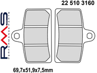 Klocki hamulcowe RMS 22 510 3160 (FA399, MCB780) - APRILIA RS4 50/125; DERBI GPR 125; PEUGEOT NK7 50, XR7 50; RIEJU Tango 125
