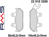Klocki hamulcowe RMS 22 510 3200 (FA172, MCB627)