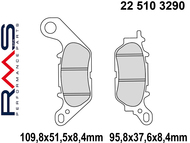 Klocki hamulcowe RMS 22 510 3290 (FA464, MCB812) - YAMAHA Vity, YBR 125, GPD 125 N-Max, YS 125