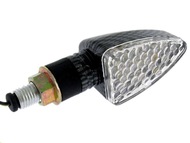 Kierunkowskaz uniwersalny W-1325 LED, stożkowy, carbon/biały (tył prawy lub przód lewy)