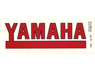 Naklejka YAMAHA - 17 x 6cm ciemno czerwona