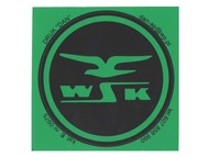 Naklejka WSK - 7 x 7cm czarno-zielona