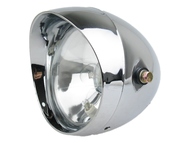 Lampa przednia do motocykli uniwersalna 5,5" chrom (żarówka Ba20d)