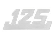 Emblemat do WSK - "125" - plastikowy, biały