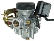 Gaźnik GY6  50/80 - do skuterów ROMET, ROUTER, BARTON, JUNAK, KYMCO, ZIPP i innych z silnikiem 4T 50/80cc - gardziel 18,0mm, przepustnica Ø18mm, ssanie automatyczne, plastikowa pokrywa