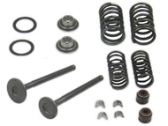 Zawór głowicy 139FMB - komplet, ssący + wydechowy - do motorowerów Romet, Junak, Barton, Benzer, GB Motors, Kingway, Zipp i innych 50cm3 (komplet ze sprężynami, uszczelniaczami i zabezpieczeniami)