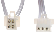 Kostka - złącze instalacji elektrycznej do podłączenia modułu zapłonowego (komplet z kablami) - 1 x 4 piny + 1 x 3 piny