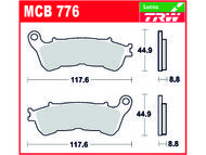Klocki hamulcowe TRW-LUCAS MCB776 (FA388) - HONDA CBR, Forza, Jazz, Nes, S-Wing, SH, Silver Wing, Shadow, Varadero; SUZUKI Burgman, Sixteen