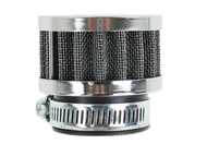 Filtr powietrza stożek CHROM mini walec - łącznik prosty ø32mm