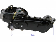 Silnik GY6 kompletny - 80cm3 !!!!, długość napędu 46cm + gaźnik, moduł, cewka