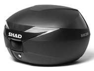 Kufer motocyklowy tylny 39 L - SHAD typ SH39, czarny + płyta montażowa