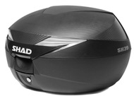 Kufer motocyklowy tylny 39 L - SHAD typ SH39, czarny + płyta montażowa + nakładka kolor CARBON