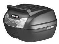 Kufer motocyklowy tylny 40 L - SHAD typ SH40 CARGO, czarny + płyta montażowa