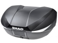 Kufer motocyklowy tylny 58 L - SHAD typ SH58X, czarny + płyta montażowa + nakładka kolor CARBON
