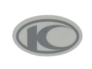 Naklejka do KYMCO, logo "K" srebrne - boczne do Vitality (50mm)