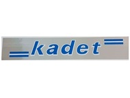 Naklejka KADET - 16 x 3cm srebrno-niebieska (do motoroweru ROMET Kadet)