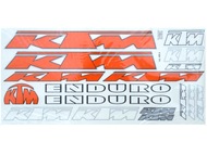 Naklejka KTM komplet ENDURO - 32 x 14,5cm pomarańczowo-srebrna