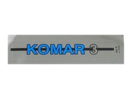 Naklejka KOMAR 3 - 18 x 3,5cm niebiesko-srebrno-srebrna