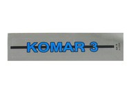 Naklejka KOMAR 3 - 18 x 3,5cm niebiesko-srebrno-niebieska