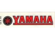 Naklejka YAMAHA - 11 x 2cm czerwono-czarno-srebrna