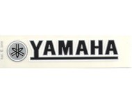 Naklejka YAMAHA - 11 x 2cm czarno-srebrno-biała
