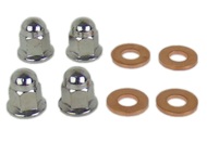Nakrętka szpilki cylindra do silnika 156FMJ, 162FMJ - 125/150cm3 (M8, komplet 4 sztuki) - do motocykli Romet, Barton, Junak, Zipp