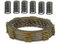 Tarcza sprzęgła do  silnika 162FMJ, 165FMM, 169FMM, CB150, CB200, CB250 + przekładki i sprężyny (komplet, 6 tarcz, 5 przekładek i 6 sprężyn) - do motocykli Romet, Junak, Barton, Zipp 150/200/250