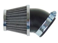 Filtr powietrza stożek CHROM - łącznik wygięty 45° ø48mm