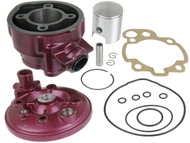 Cylinder APRILIA RS50, RX50, MX50; YAMAHA TZR50, DT50; Beta, Malaguti, MBK, Motorhispania, Peugeot, Rieju, Sherco - MINARELLI AM6 - 80cm3, Ø49,00mm, sworzeń 12mm, bordowy (zestaw z głowicą)
