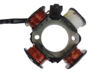 Stojan alternatora SUZUKI AD50, AP50, AH50; APRILIA Habana, Mojito; DERBI Vamos; BENELLI 491, Naked; ITALJET Formula, Torpedo; MALAGUTI Crosser (4 cewki, 3 przewody)