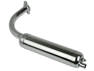 Tłumik, wydech do silnika rowerowego 2T 50/80cm³ - chrom