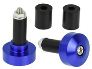 Końcówki - ciężarki kierownicy uniwersalne LEO-56918 NIEBIESKIE (Ø32mm/14mm)