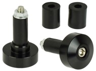 Końcówki - ciężarki kierownicy uniwersalne LEO-56918 CZARNE (Ø32mm/14mm)