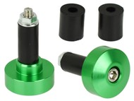 Końcówki - ciężarki kierownicy uniwersalne LEO-56918 ZIELONE (Ø32mm/14mm)