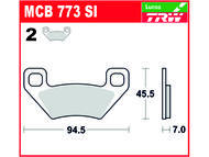Klocki hamulcowe TRW-LUCAS MCB773SI (FA395R) złote -  KYMCO MXU 400/450, Maxxer 450 tył, ARCTIC CAT 250/300/400/450/500/650/700