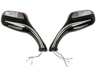 Lusterko do ZIPP Quantum, MOTOBI Sowa, BARTON Falcon, Huragan, ROMET RXL, JONWAY N.A.125 z kierunkowskazami, czarno-srebrne (para), śruby M8 P+P