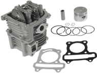 Cylinder GY6  80cm³ - skutery z silnikiem 4T - 80cm3, Ø47,00mm, sworzeń 13mm (zestaw z głowicą + wałek rozrządu + dźwigienki zaworowe)