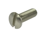 Śruba teleskopów przednich WSK 125/175 (gwint M6 / długość 17mm/21mm / stożkowa na śrubokręt płaski / nierdzewna) - komplet, 2 sztuki