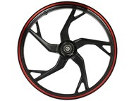 Koło 17" x 1,85 (felga) - JUNAK 905, 905F, 128; Barton FR2 50 (przód, aluminiowa, czarna)