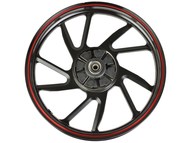 Koło 17" x 2,50 (felga) - JUNAK 904, 126 (tył, aluminiowa, czarna)