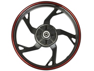 Koło 17" x 2,50 (felga) - JUNAK 905, 905F, 128; Barton FR2 50 (tył, aluminiowa, czarna)