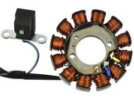 Stojan alternatora PIAGGIO Fly 50 4T 4v; VESPA S, LX, Primavera, Sprint 50 4T 4v  (12 cewek, 3 przewody, 1 kostka)