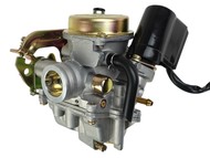 Gaźnik GY6  50/80 - do skuterów ROMET, ROUTER, BARTON, JUNAK, KYMCO, ZIPP i innych z silnikiem 4T 50/80cc - gardziel 18,0mm, przepustnica Ø18mm, ssanie automatyczne, metalowa pokrywa