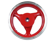 Koło 12" x 3,50 (felga) - JONWAY VIA 50 i inne skutery z silnikiem czterosuwowym GY6 50/80cm3 (tył, aluminiowa, czerwona, 19 frezów)