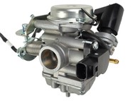 Gaźnik GY6  50 4T (E4/E5) - do skuterów ROMET, JUNAK, BARTON, PEUGEOT, SYM i innych z silnikiem 4T 50cc w wersji Euro 4/5 - gardziel 18,0mm, przepustnica Ø19mm, ssanie automatyczne (Dellorto SVB18)