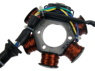 Stojan alternatora PIAGGIO, GILERA 2T - 6V, 60W (8 kabli, 2 kostki)